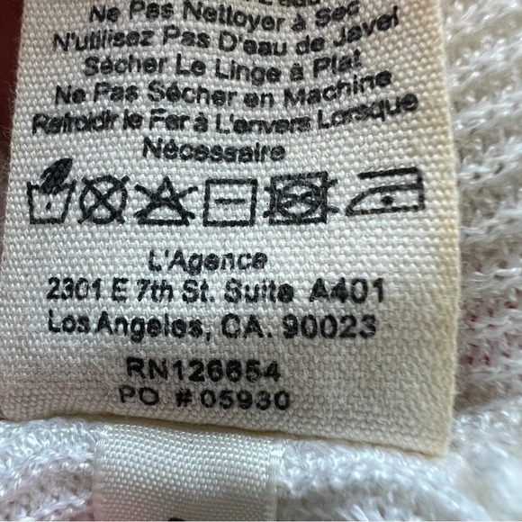 New! L’Agence Odessa cross front top white knit nwot 17620 - Picture 10 of 10